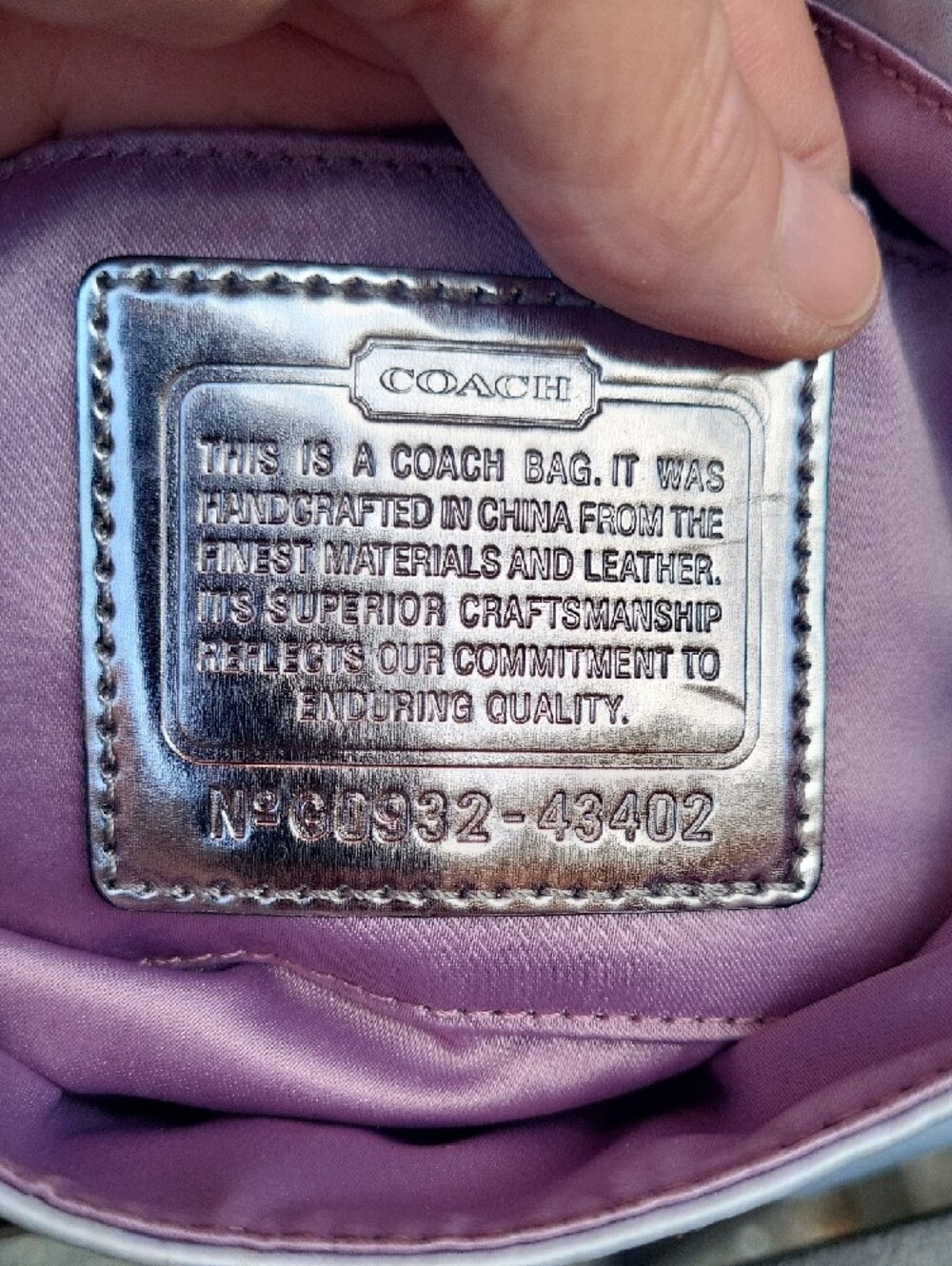 Coach Lavender Gray Wristlet Clutch - Picture 10 of 12